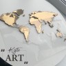 Зеркальный декор  "Карта мира" (без артборда)