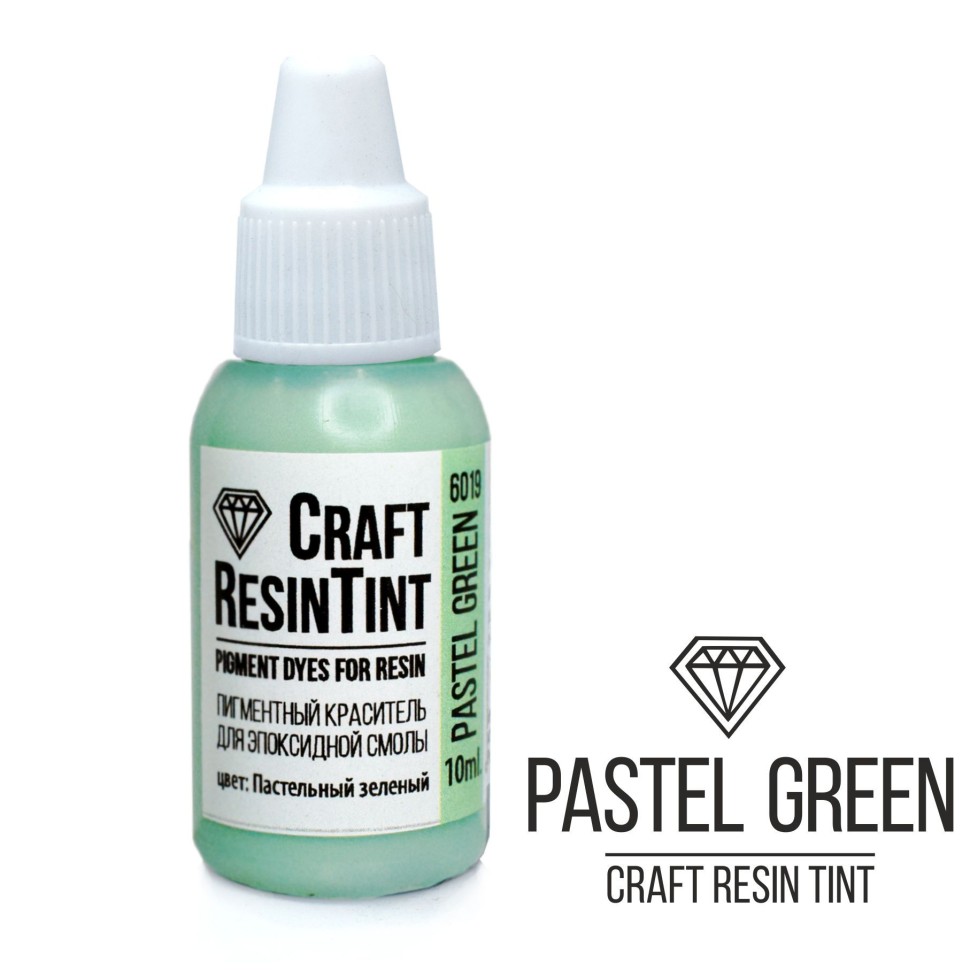 Краситель для смолы и полимеров CraftResinTint, Pastel Green, Пастельный зеленый, 10мл (1шт)