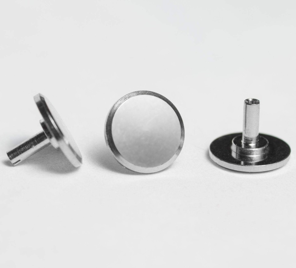 Заглушки металлические для СТАНДАРТНЫХ механизмов (серебро) 