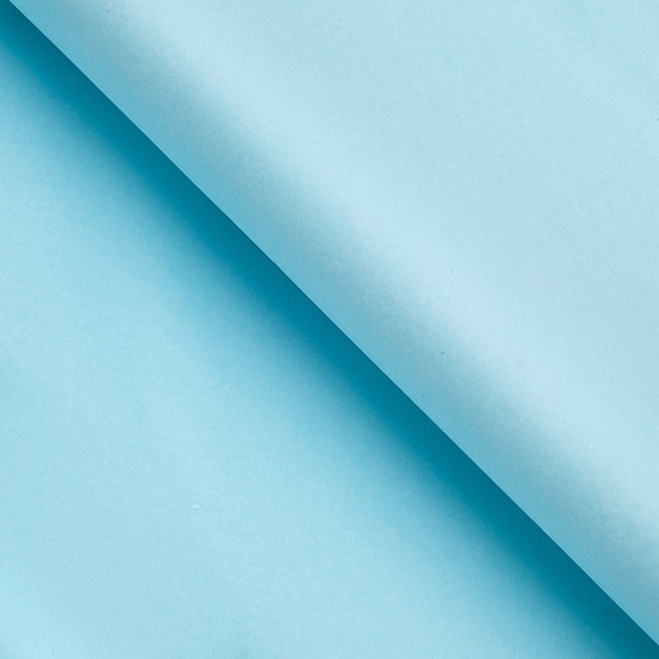 Бумага упаковочная тишью, голубой, 50 см х 66 см , 10 листов