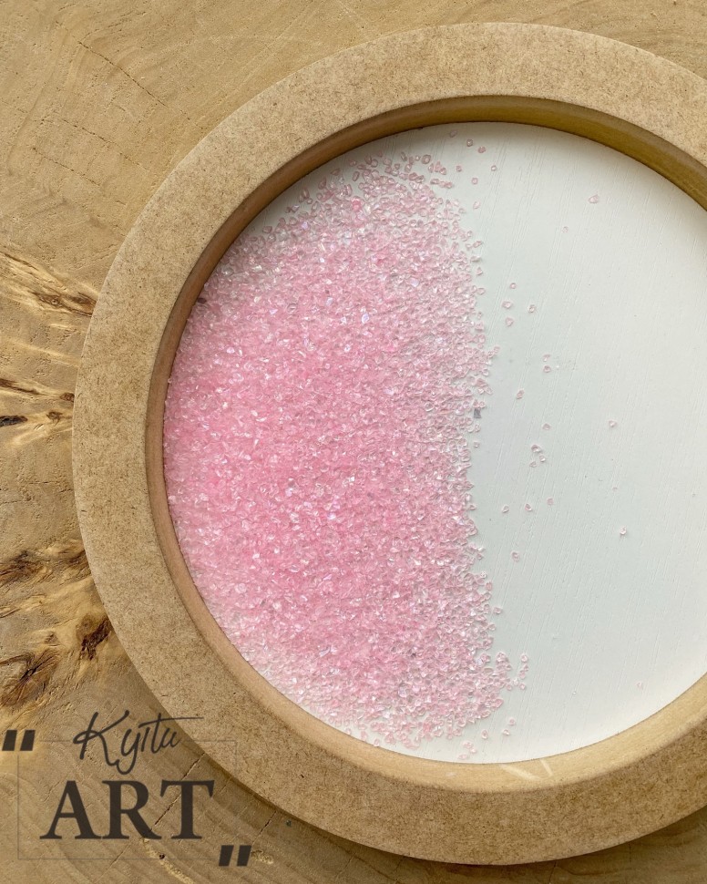 Стеклянная  крошка "Нежно-розовая"  2-3 мм (100 гр)