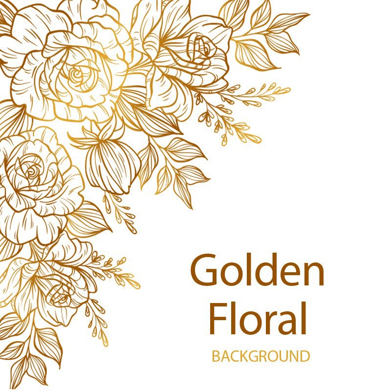 Декоративная наклейка "Золотые цветы", 60*30 см