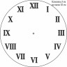 Комплект зеркальных цифр Классика римские СЕРЕБРО 3 см  (12 шт)