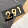 Цифры на дверь (дизайн №1, золото светлое)