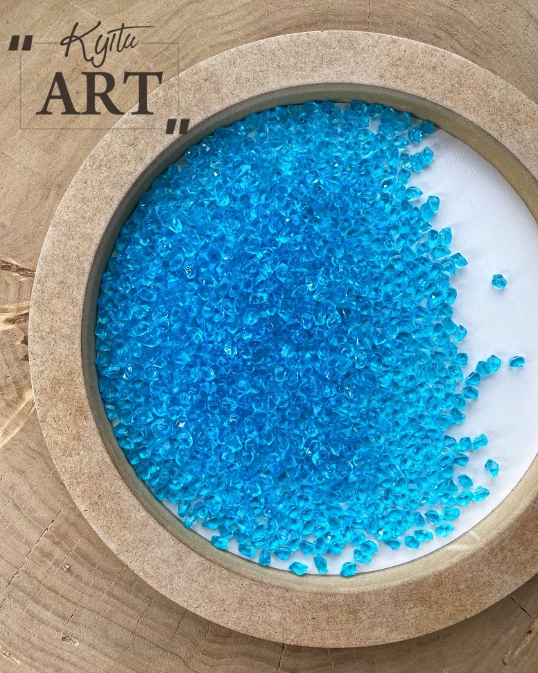 Акриловые кристаллы синие  5-7 мм, 100 гр
