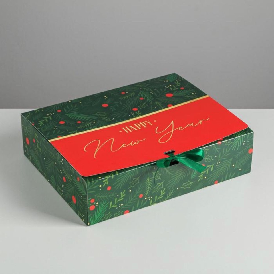 Складная коробка №31 подарочная «С новым годом», 31*24,5*9 см